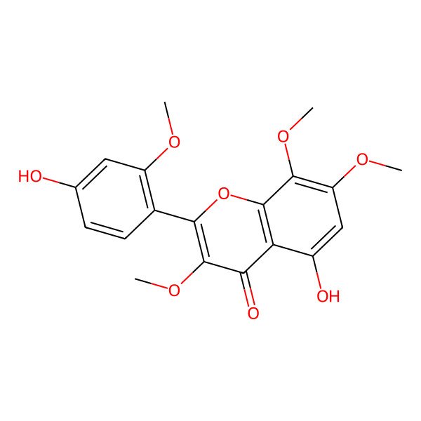 2D Structure of 5,4'-Dihydroxy-3,7,8,2'-tetramethoxyflavone