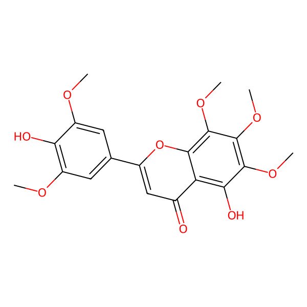 2D Structure of 5,4'-Dihydroxy-6,7,8,3',5'-pentamethoxyflavone