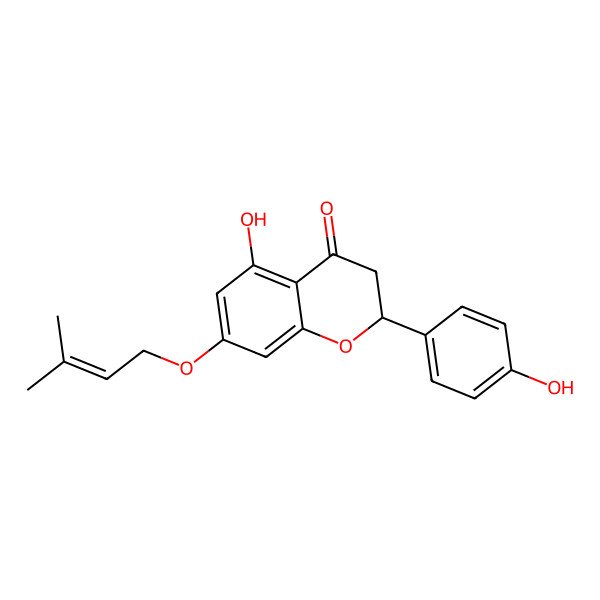 2D Structure of 5,4'-Dihydroxy-7-O-prenylflavanone 2D Structure of 5,4'-Dihydroxy-7-O-prenylflavanone