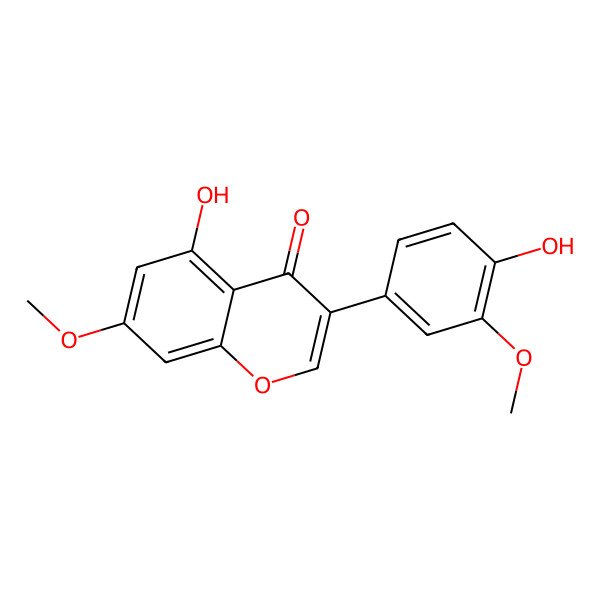 2D Structure of 5,4'-Dihydroxy-7,3'-dimethoxyisoflavone