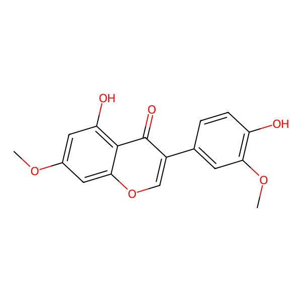 2D Structure of 5,4'-Dihydroxy-7,3'-dimethoxyisoflavone 2D Structure of 5,4'-Dihydroxy-7,3'-dimethoxyisoflavone