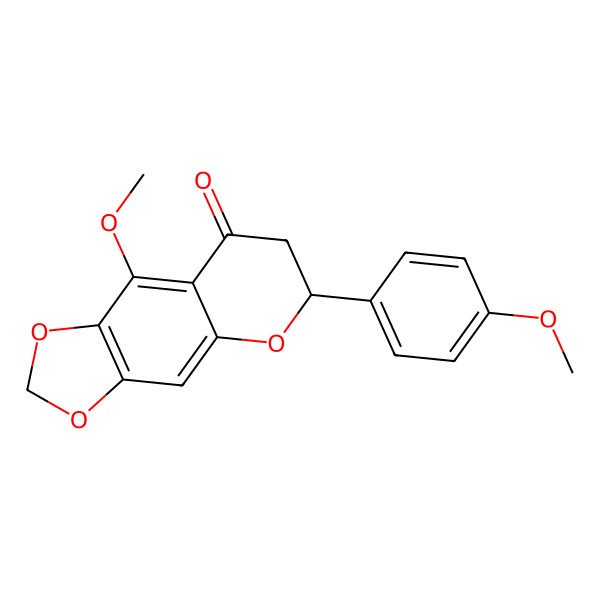 2D Structure of 5,4'-Dimethoxy-6,7-methylenedioxyflavanone