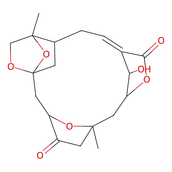 2D Structure of (1S,3S,6S,8R,11E,14S,15S,20S)-20-hydroxy-6,15-dimethyl-9,17,19,21-tetraoxapentacyclo[12.3.1.11,15.13,6.18,11]henicos-11-ene-4,10-dione