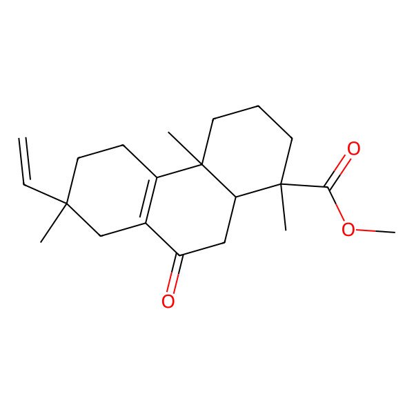 2D Structure of methyl (1R,4aS,7S,10aR)-7-ethenyl-1,4a,7-trimethyl-9-oxo-2,3,4,5,6,8,10,10a-octahydrophenanthrene-1-carboxylate