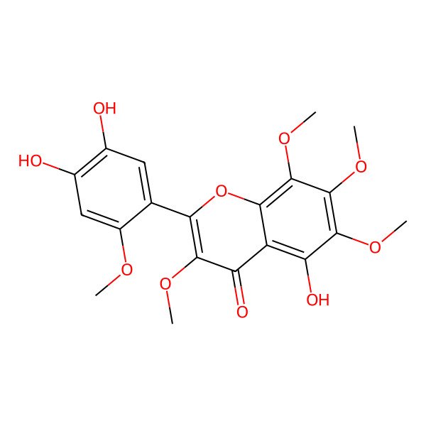 2D Structure of 5,4',5'-Trihydroxy-3,6,7,8,2'-pentamethoxyflavone