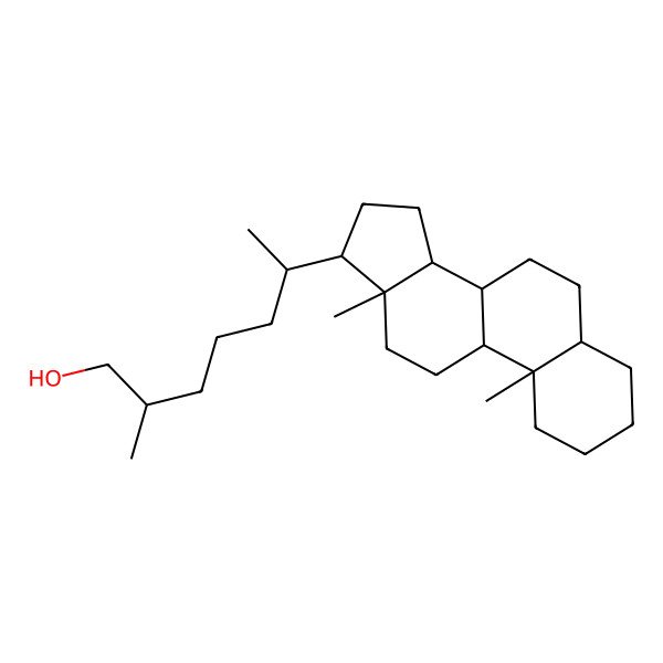 2D Structure of (6R)-6-[(8R,9S,10S,13R,14S,17R)-10,13-dimethyl-2,3,4,5,6,7,8,9,11,12,14,15,16,17-tetradecahydro-1H-cyclopenta[a]phenanthren-17-yl]-2-methylheptan-1-ol