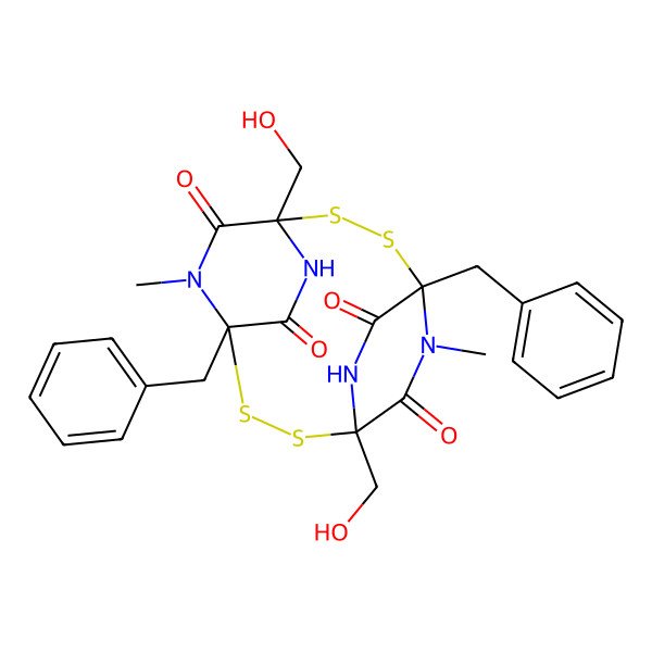 2D Structure of 4,10-Dibenzyl-1,7-bis(hydroxymethyl)-5,11-dimethyl-2,3,8,9-tetrathia-5,11,13,15-tetrazatricyclo[8.2.2.24,7]hexadecane-6,12,14,16-tetrone