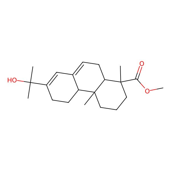 2D Structure of Methyl 7-(2-hydroxypropan-2-yl)-1,4a-dimethyl-2,3,4,4b,5,6,10,10a-octahydrophenanthrene-1-carboxylate