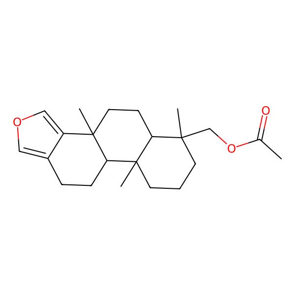 2D Structure of [(3bR,5aR,6S,9aR,9bR)-3b,6,9a-trimethyl-5,5a,7,8,9,9b,10,11-octahydro-4H-naphtho[2,1-e][2]benzofuran-6-yl]methyl acetate