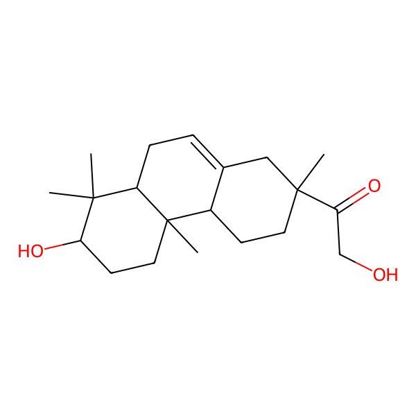 2D Structure of 1-[(2S,4aS,4bR,7S,8aR)-7-hydroxy-2,4b,8,8-tetramethyl-3,4,4a,5,6,7,8a,9-octahydro-1H-phenanthren-2-yl]-2-hydroxyethanone