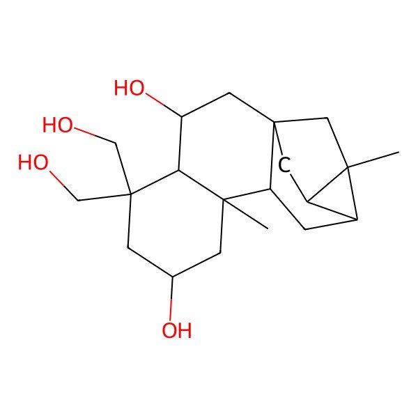 2D Structure of 5,5-Bis(hydroxymethyl)-9,13-dimethylpentacyclo[11.2.1.01,10.04,9.012,14]hexadecane-3,7-diol