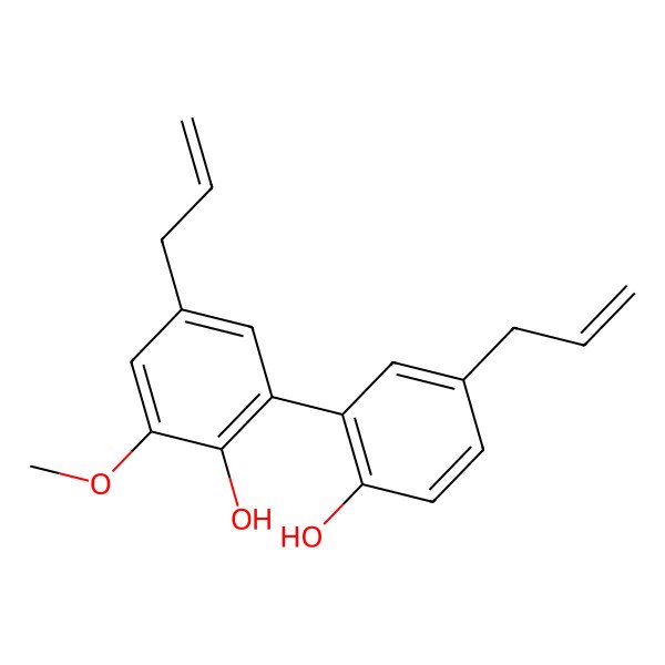 2D Structure of 5,5'-Di-2-propenyl-3-methoxy-[1,1'-biphenyl]-2,2'-diol