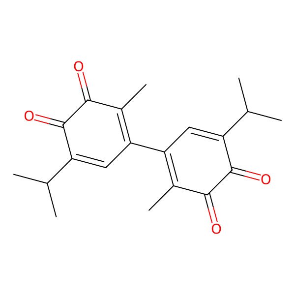 2D Structure of 5,5-Diisopropyl-2,2'-dimethylbiphenyl-3,3',4,4'-tetrone 2D Structure of 5,5-Diisopropyl-2,2'-dimethylbiphenyl-3,3',4,4'-tetrone