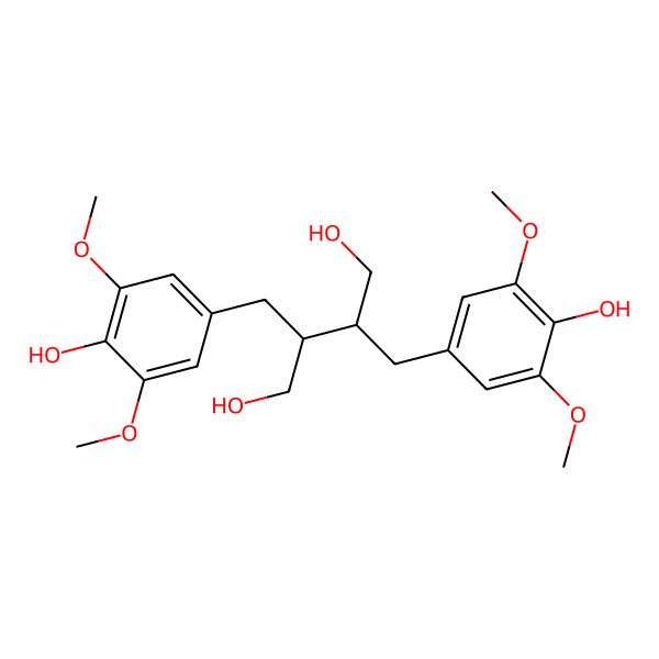 2D Structure of 2,3-Bis[(4-hydroxy-3,5-dimethoxyphenyl)-methyl]-1,4-butanediol