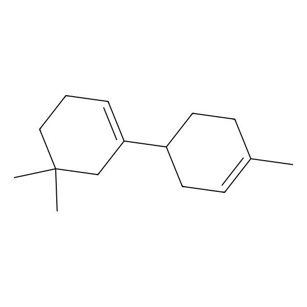 2D Structure of 5,5-Dimethyl-1-(4-methylcyclohex-3-en-1-yl)cyclohexene 2D Structure of 5,5-Dimethyl-1-(4-methylcyclohex-3-en-1-yl)cyclohexene