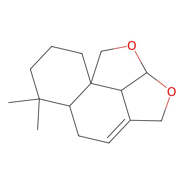 2D Structure of 5,5-Dimethyl-11,13-dioxatetracyclo[7.5.1.01,6.012,15]pentadec-8-ene