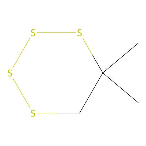 2D Structure of 5,5-Dimethyl-1,2,3,4-tetrathiane
