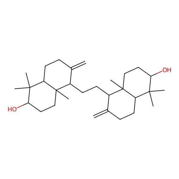 2D Structure of 5,5'-(Ethane-1,2-diyl)bis(1,1,4a-trimethyl-6-methylidenedecahydronaphthalen-2-ol)