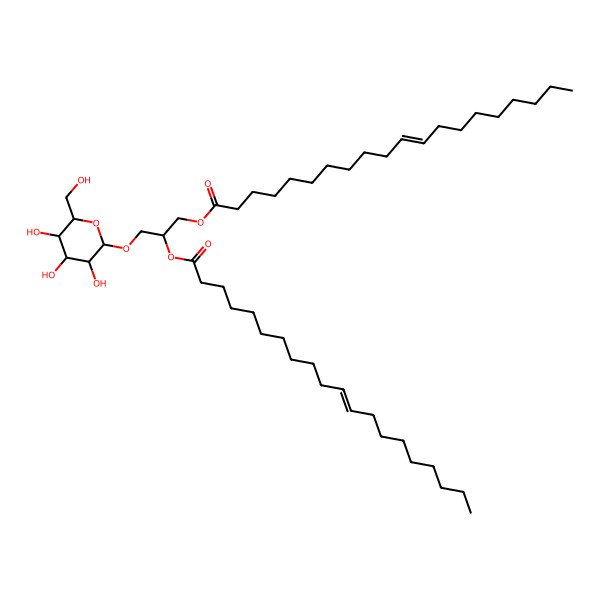2D Structure of [(2S)-2-[(E)-icos-11-enoyl]oxy-3-[(2R,3R,4S,5R,6R)-3,4,5-trihydroxy-6-(hydroxymethyl)oxan-2-yl]oxypropyl] (E)-icos-11-enoate