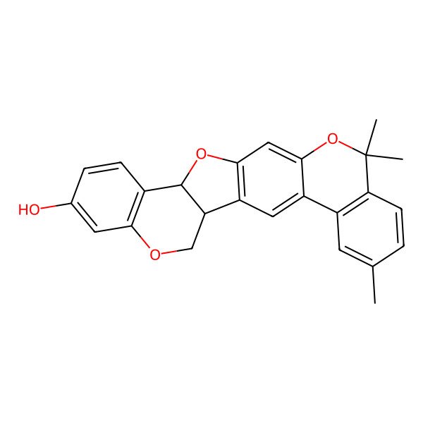 2D Structure of 6,10,10-Trimethyl-11,15,23-trioxahexacyclo[12.11.0.03,12.04,9.016,25.017,22]pentacosa-1(14),2,4(9),5,7,12,17(22),18,20-nonaen-20-ol