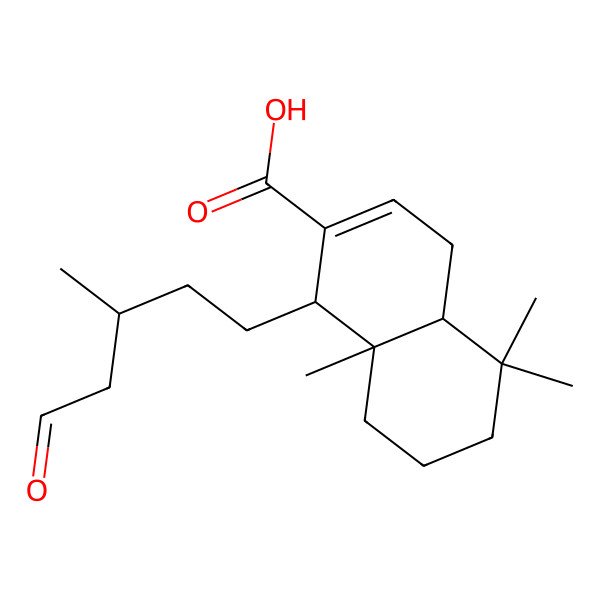 2D Structure of 5,5,8a-Trimethyl-1-(3-methyl-5-oxopentyl)-1,4,4a,6,7,8-hexahydronaphthalene-2-carboxylic acid 2D Structure of 5,5,8a-Trimethyl-1-(3-methyl-5-oxopentyl)-1,4,4a,6,7,8-hexahydronaphthalene-2-carboxylic acid