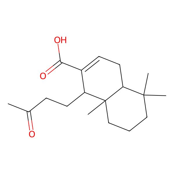 2D Structure of 5,5,8a-Trimethyl-1-(3-oxobutyl)-1,4,4a,6,7,8-hexahydronaphthalene-2-carboxylic acid