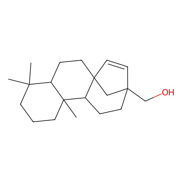 2D Structure of (5,5,9-Trimethyl-13-tetracyclo[11.2.1.01,10.04,9]hexadec-14-enyl)methanol