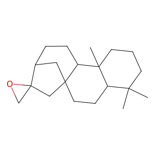 2D Structure of 5',5',9'-Trimethylspiro[oxirane-2,14'-tetracyclo[11.2.1.01,10.04,9]hexadecane]