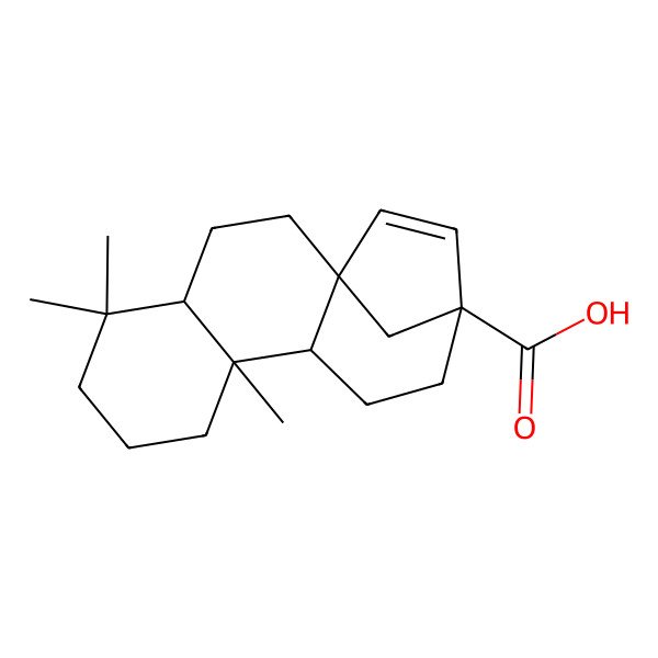 2D Structure of 5,5,9-Trimethyltetracyclo[11.2.1.01,10.04,9]hexadec-14-ene-13-carboxylic acid