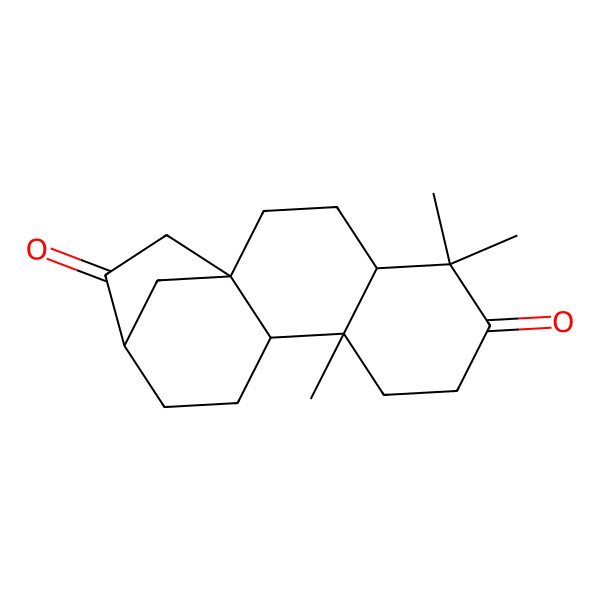 2D Structure of 5,5,9-Trimethyltetracyclo[11.2.1.01,10.04,9]hexadecane-6,14-dione