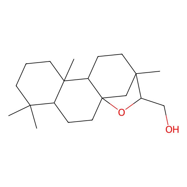 2D Structure of (5,5,9,13-Tetramethyl-15-oxatetracyclo[11.2.1.01,10.04,9]hexadecan-14-yl)methanol