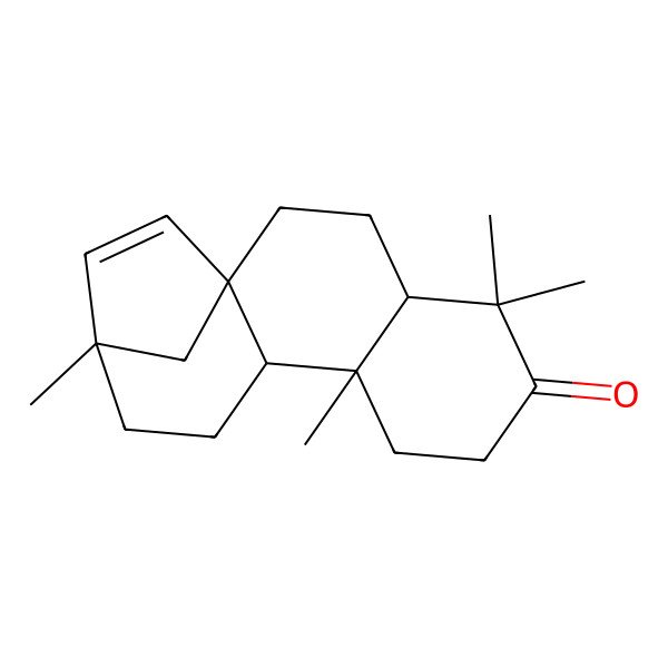 2D Structure of 5,5,9,13-Tetramethyltetracyclo[11.2.1.01,10.04,9]hexadec-14-en-6-one