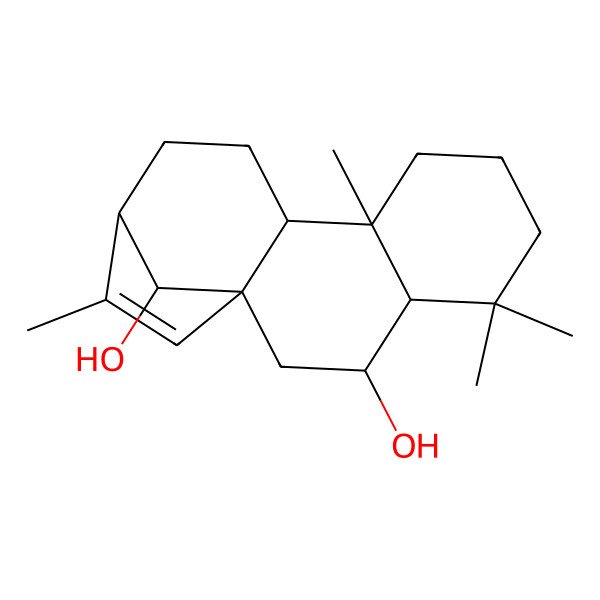 2D Structure of 5,5,9,14-Tetramethyltetracyclo[11.2.1.01,10.04,9]hexadec-14-ene-3,16-diol