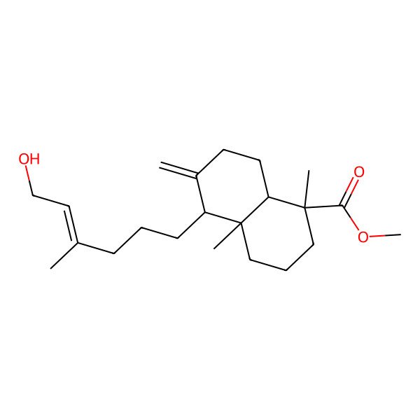 2D Structure of methyl 5-(6-hydroxy-4-methylhex-4-enyl)-1,4a-dimethyl-6-methylidene-3,4,5,7,8,8a-hexahydro-2H-naphthalene-1-carboxylate 2D Structure of methyl 5-(6-hydroxy-4-methylhex-4-enyl)-1,4a-dimethyl-6-methylidene-3,4,5,7,8,8a-hexahydro-2H-naphthalene-1-carboxylate