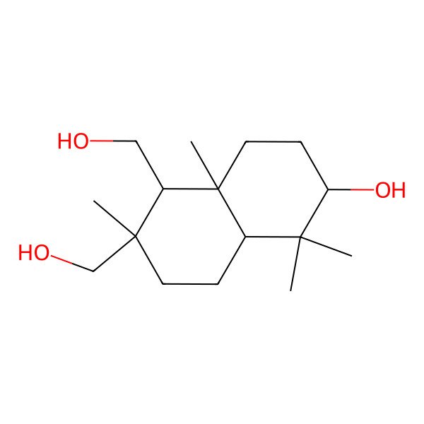 2D Structure of 5,6-bis(hydroxymethyl)-1,1,4a,6-tetramethyl-3,4,5,7,8,8a-hexahydro-2H-naphthalen-2-ol