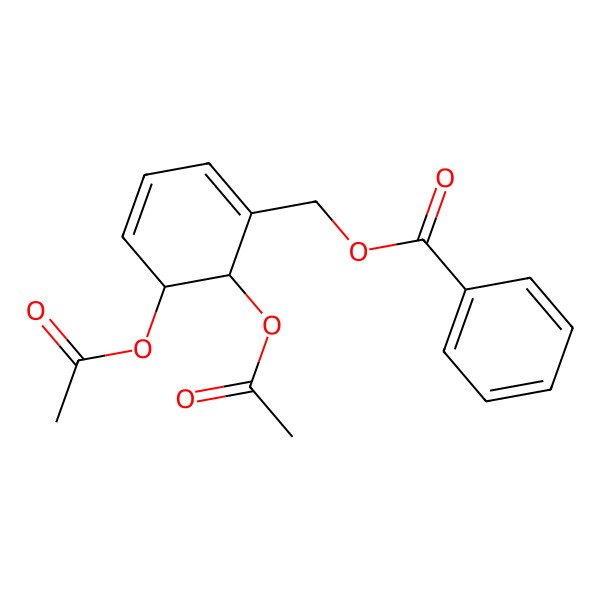 2D Structure of (5,6-Diacetyloxycyclohexa-1,3-dien-1-yl)methyl benzoate