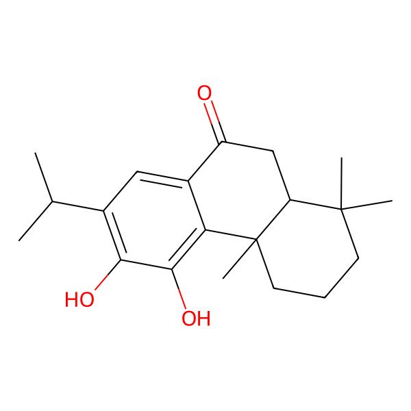 2D Structure of 5,6-dihydroxy-1,1,4a-trimethyl-7-propan-2-yl-3,4,10,10a-tetrahydro-2H-phenanthren-9-one