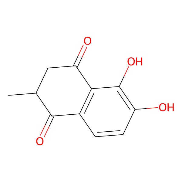 2D Structure of 5,6-Dihydroxy-2-methyl-2,3-dihydronaphthalene-1,4-dione