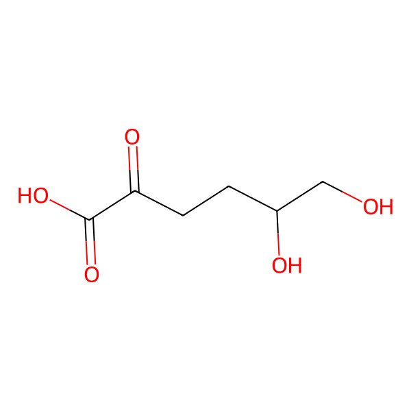 2D Structure of 5,6-Dihydroxy-2-oxohexanoic acid