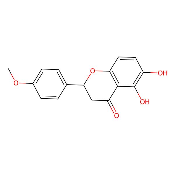 2D Structure of 5,6-Dihydroxy-4'-methoxyflavanone
