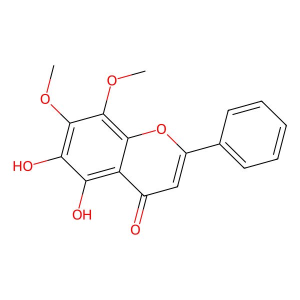 2D Structure of 5,6-Dihydroxy-7,8-dimethoxyflavone
