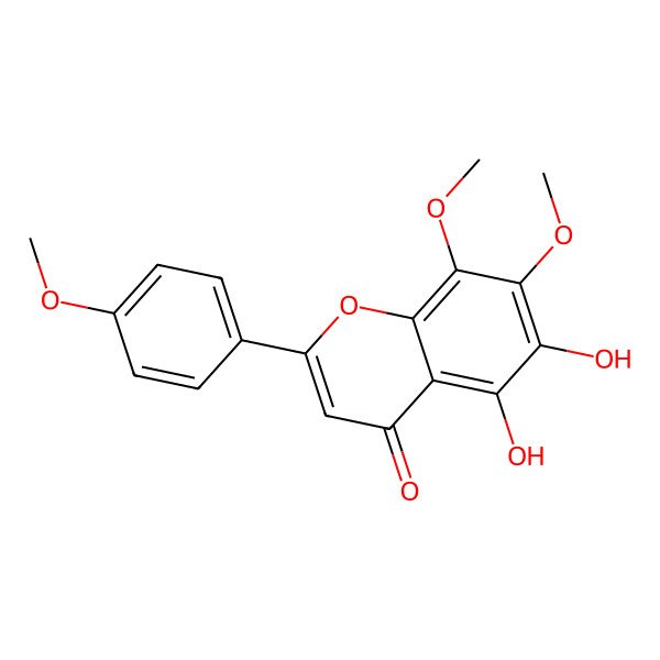 2D Structure of 5,6-Dihydroxy-7,8,4'-trimethoxyflavone