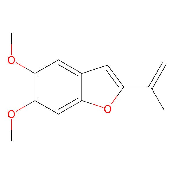 2D Structure of 5,6-Dimethoxy-2-isopropenylbenzofuran 2D Structure of 5,6-Dimethoxy-2-isopropenylbenzofuran