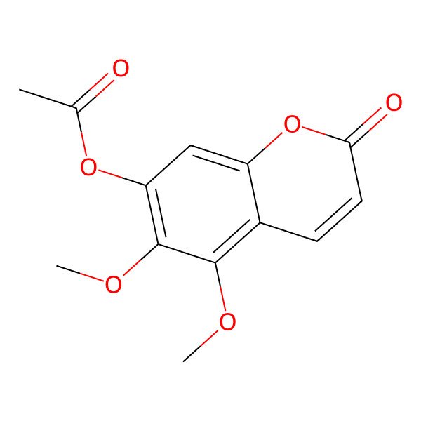 2D Structure of (5,6-Dimethoxy-2-oxochromen-7-yl) acetate 2D Structure of (5,6-Dimethoxy-2-oxochromen-7-yl) acetate