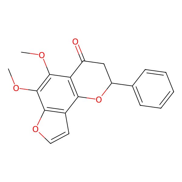 2D Structure of 5,6-Dimethoxy-[2'',3'':7,8]furanoflavanone