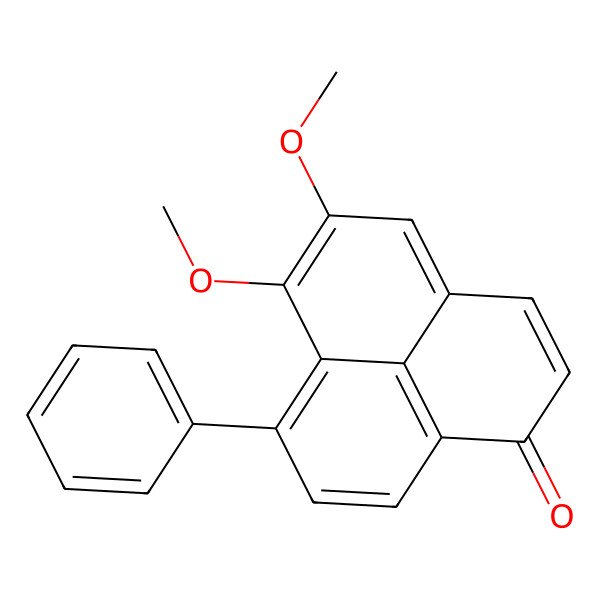 2D Structure of 5,6-Dimethoxy-7-phenylphenalen-1-one