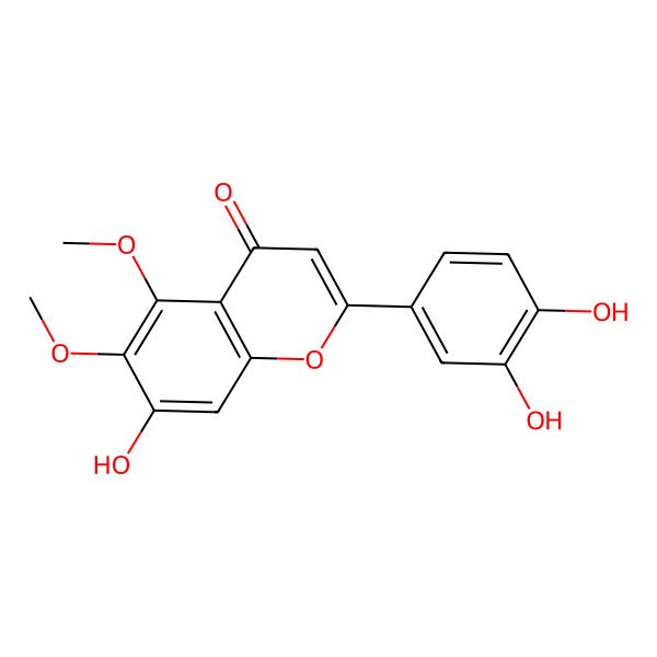 2D Structure of 5,6-Dimethoxy-7,3',4'-trihydroxyflavone