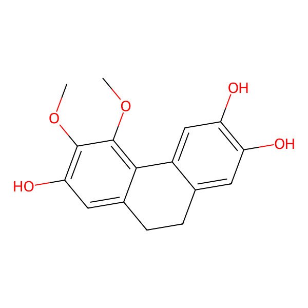 2D Structure of 5,6-Dimethoxy-9,10-dihydrophenanthrene-2,3,7-triol
