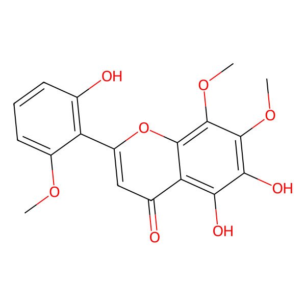 2D Structure of 5,6,2'-Trihydroxy-7,8,6'-trimethoxyflavone