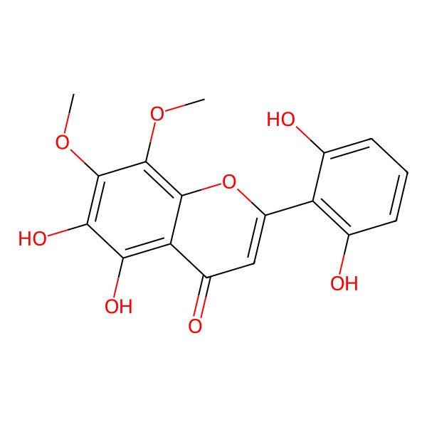 2D Structure of 5,6,2',6'-Tetrahydroxy-7,8-dimethoxyflavone